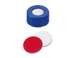 Picture of PP Short Thread Cap blue, 6.0 mm centre hole, Septum Silicone/PTFE